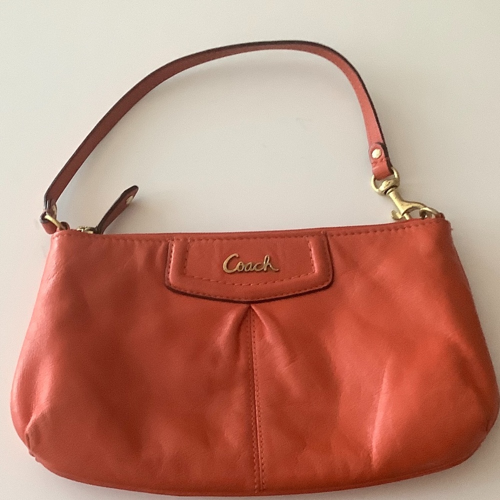 orange Coach handbag